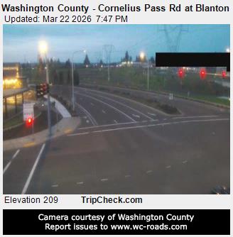 Washington County - Cornelius Pass Rd at Blanton St live webcam